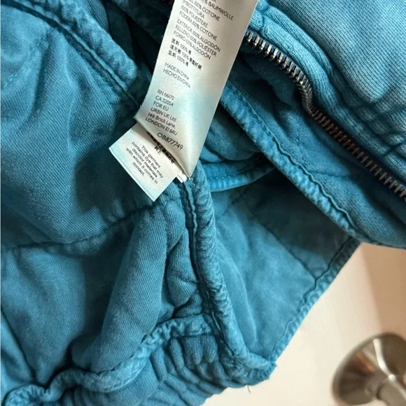 Free People teal Dolman Quilted Knit Jacket - Picture 4 of 5